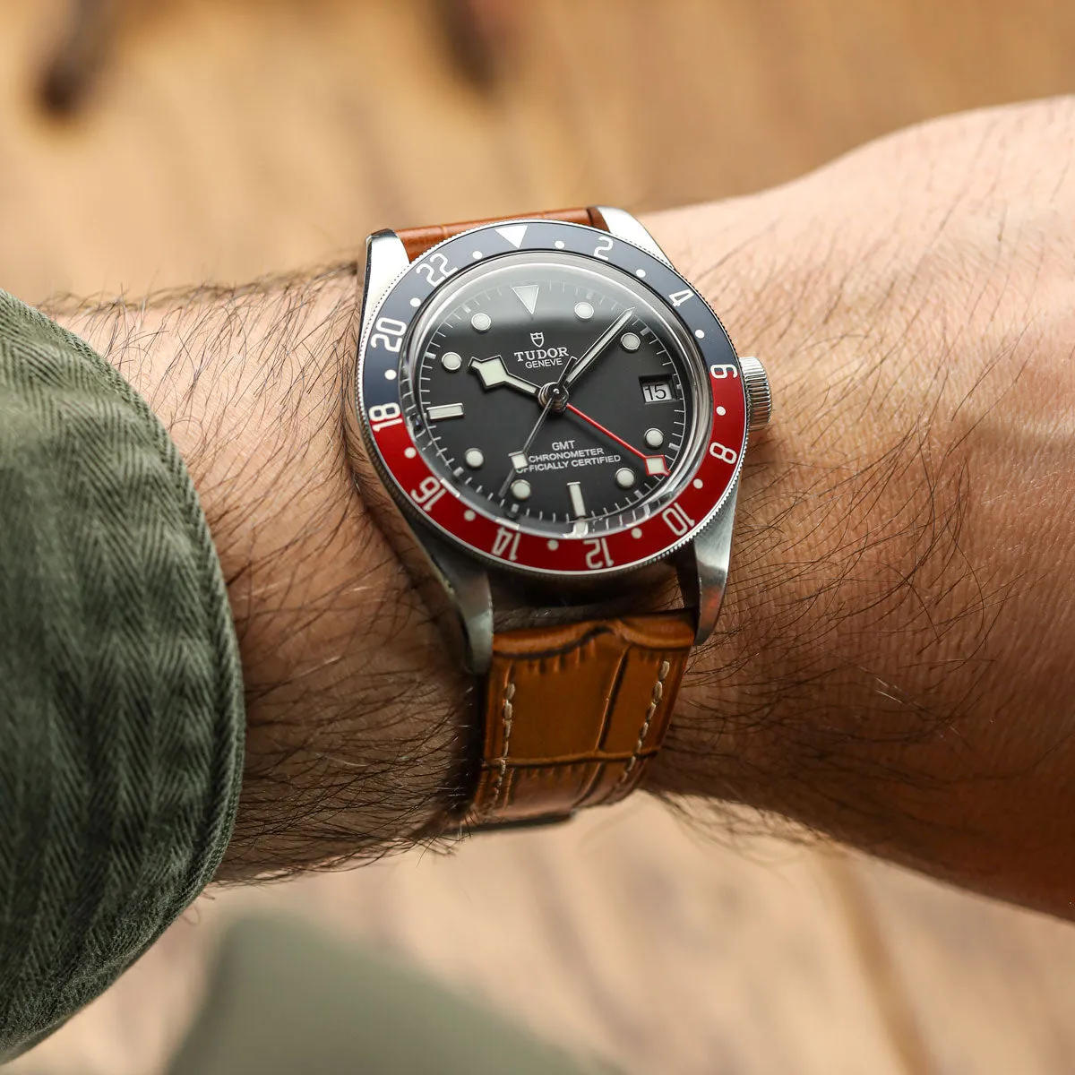 Brixham Special Buckle Gator Watch Strap - Tan