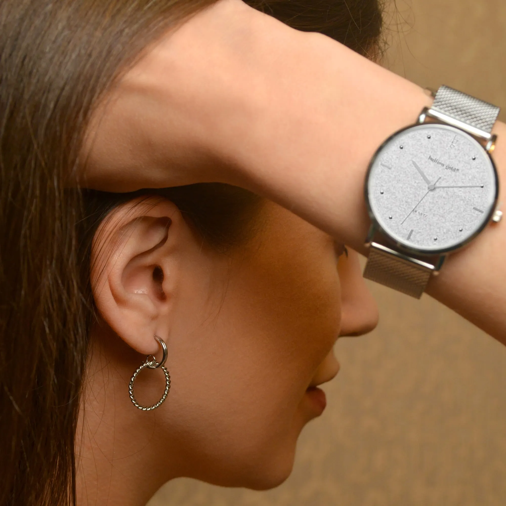 Bullion Gold Seamless Dial Watch - Steel Silver