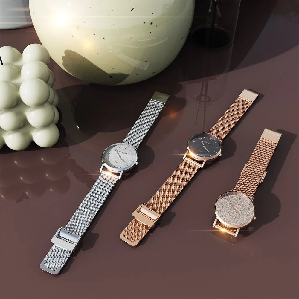 Bullion Gold Seamless Dial Watch - Steel Silver