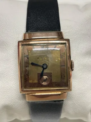 Bulova Men's Rose Gold Watch with Two-Tone Dial and Blue Hands - $6K APR w/ COA!