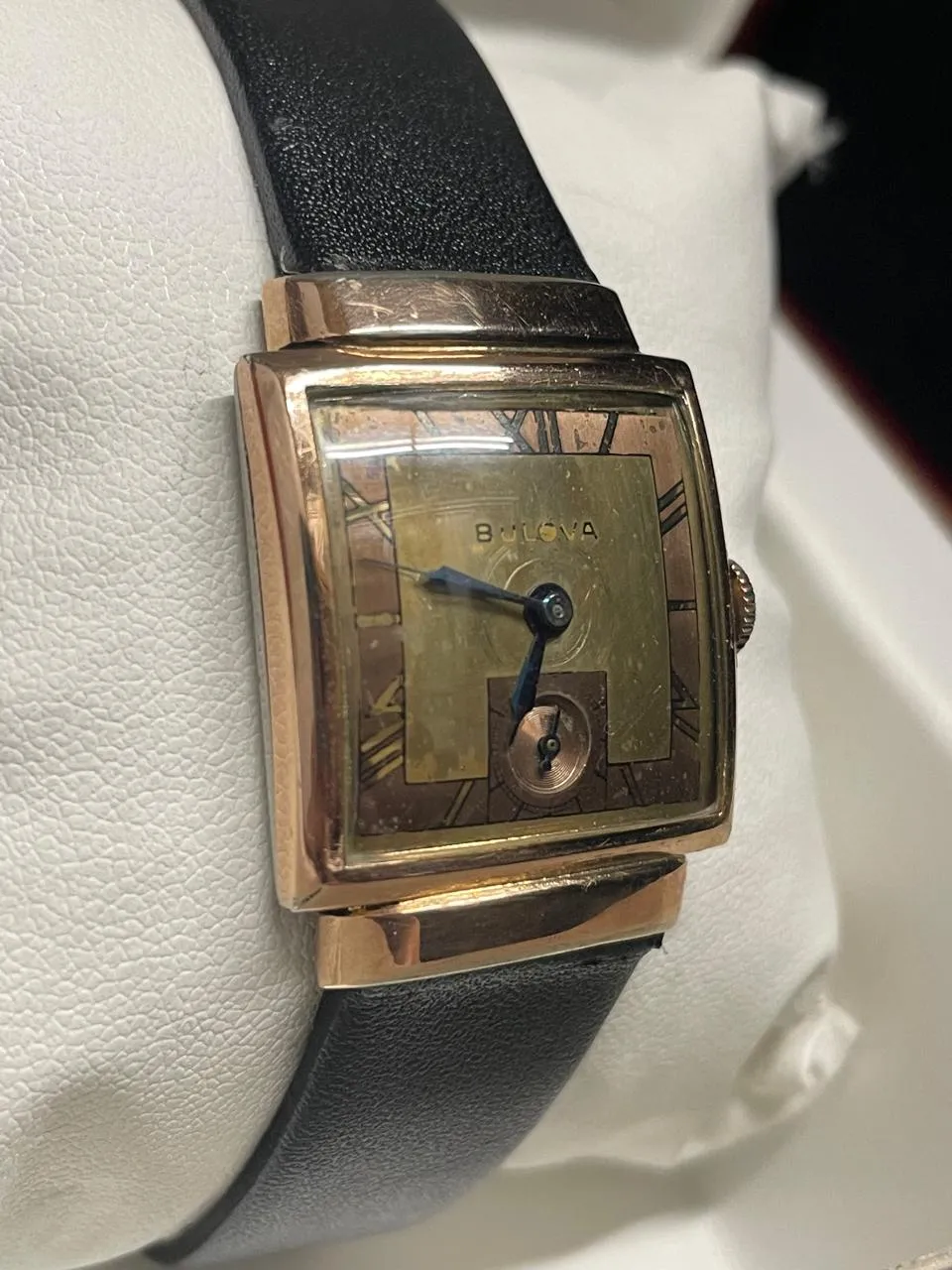 Bulova Men's Rose Gold Watch with Two-Tone Dial and Blue Hands - $6K APR w/ COA!