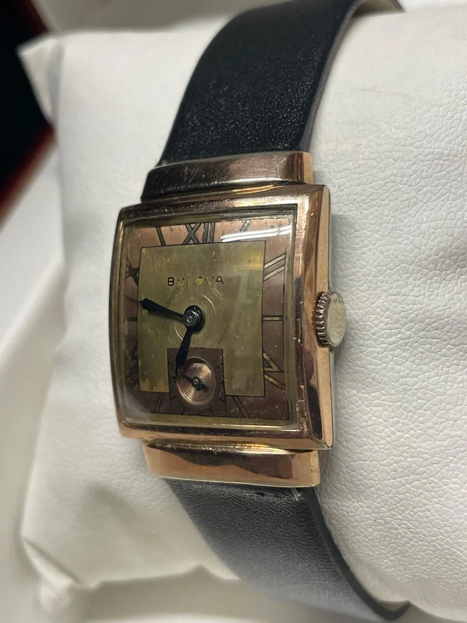Bulova Men's Rose Gold Watch with Two-Tone Dial and Blue Hands - $6K APR w/ COA!