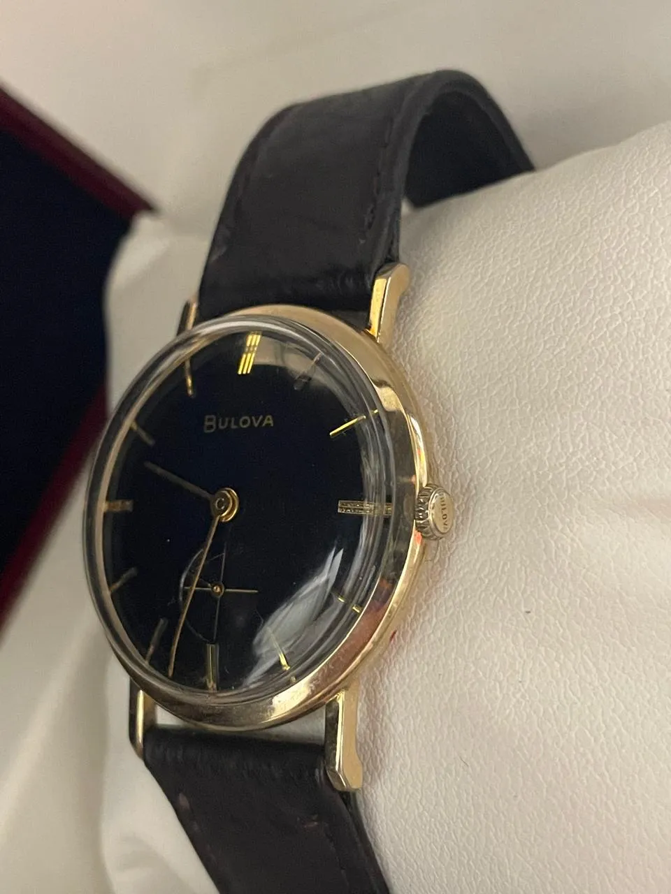 Bulova Vintage 1950s Watch - 10K GF, Black Dial, Black Strap- $6K APR w/ COA!!!!