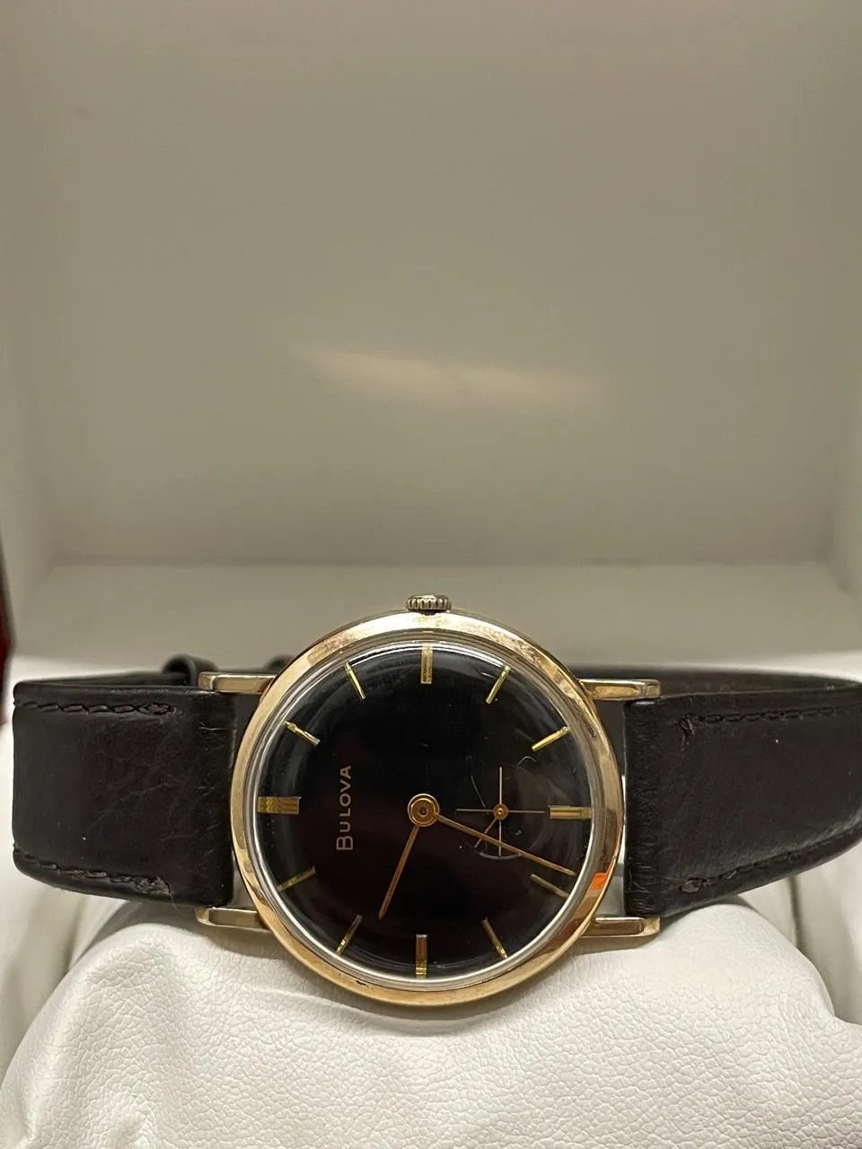 Bulova Vintage 1950s Watch - 10K GF, Black Dial, Black Strap- $6K APR w/ COA!!!!