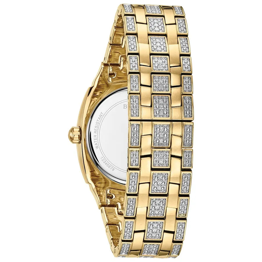 Bulova Watch with 40MM Silvertone Sqaure Dial and Stainless Steel Bracelet. 98B323