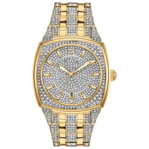 Bulova Watch with 40MM Silvertone Sqaure Dial and Stainless Steel Bracelet. 98B323