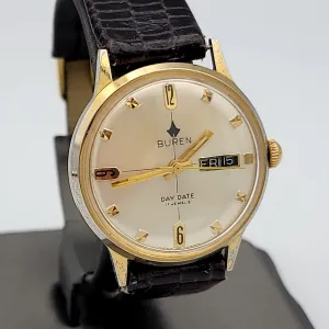 BUREN Day/Date Watch 17 Jewels
