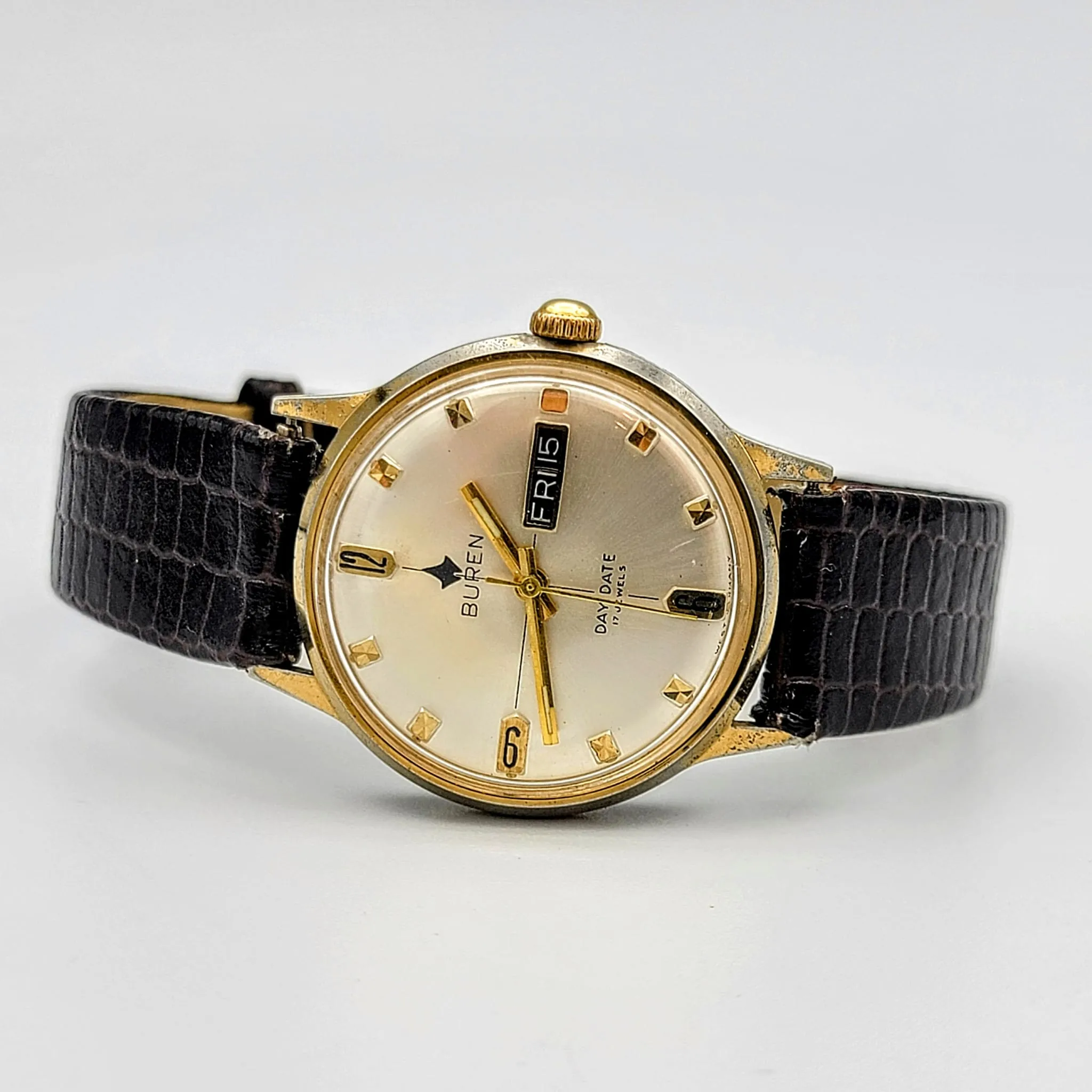 BUREN Day/Date Watch 17 Jewels