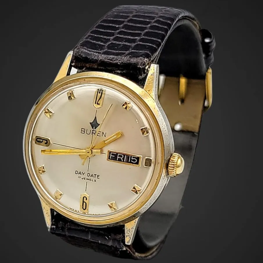 BUREN Day/Date Watch 17 Jewels