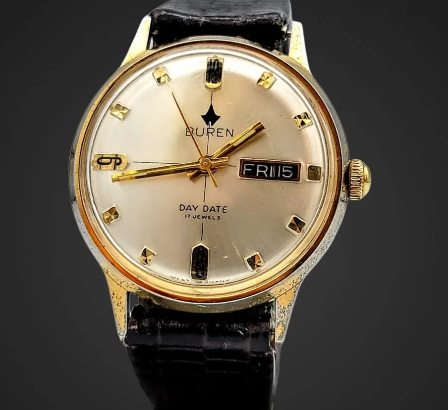 BUREN Day/Date Watch 17 Jewels