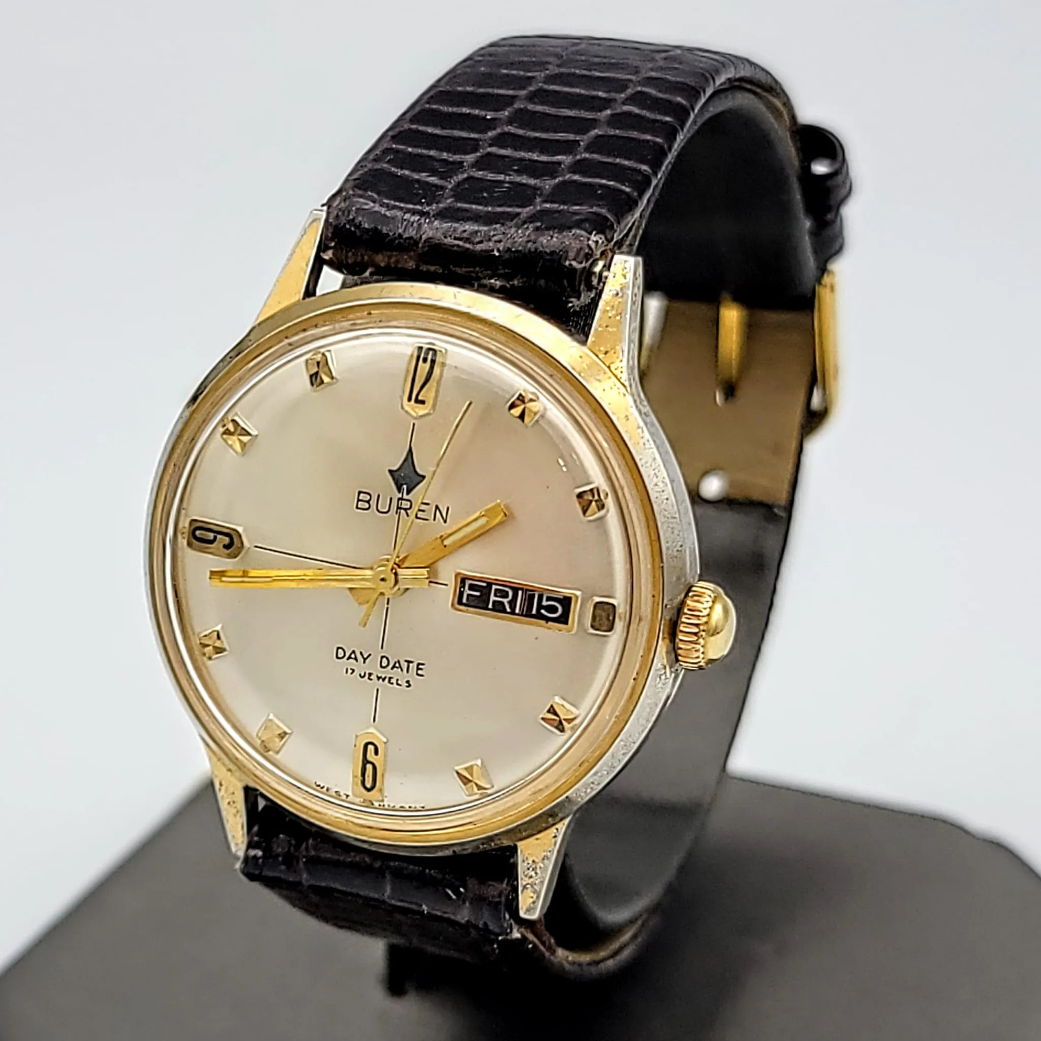 BUREN Day/Date Watch 17 Jewels