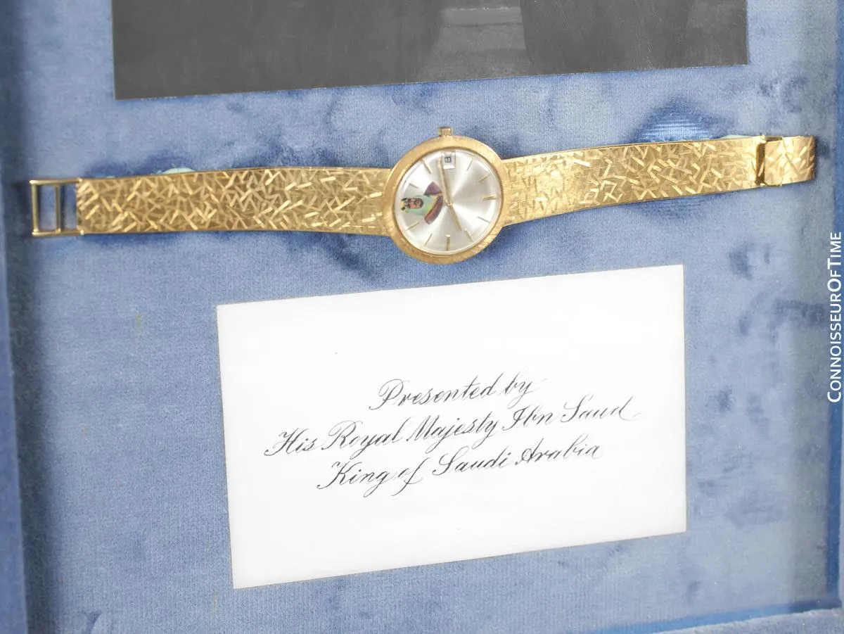 Buren Microrotor Vintage 18K Gold Mens New-Old-Stock Watch - GIFTED BY KING SAUD OF SAUDIA ARABIA