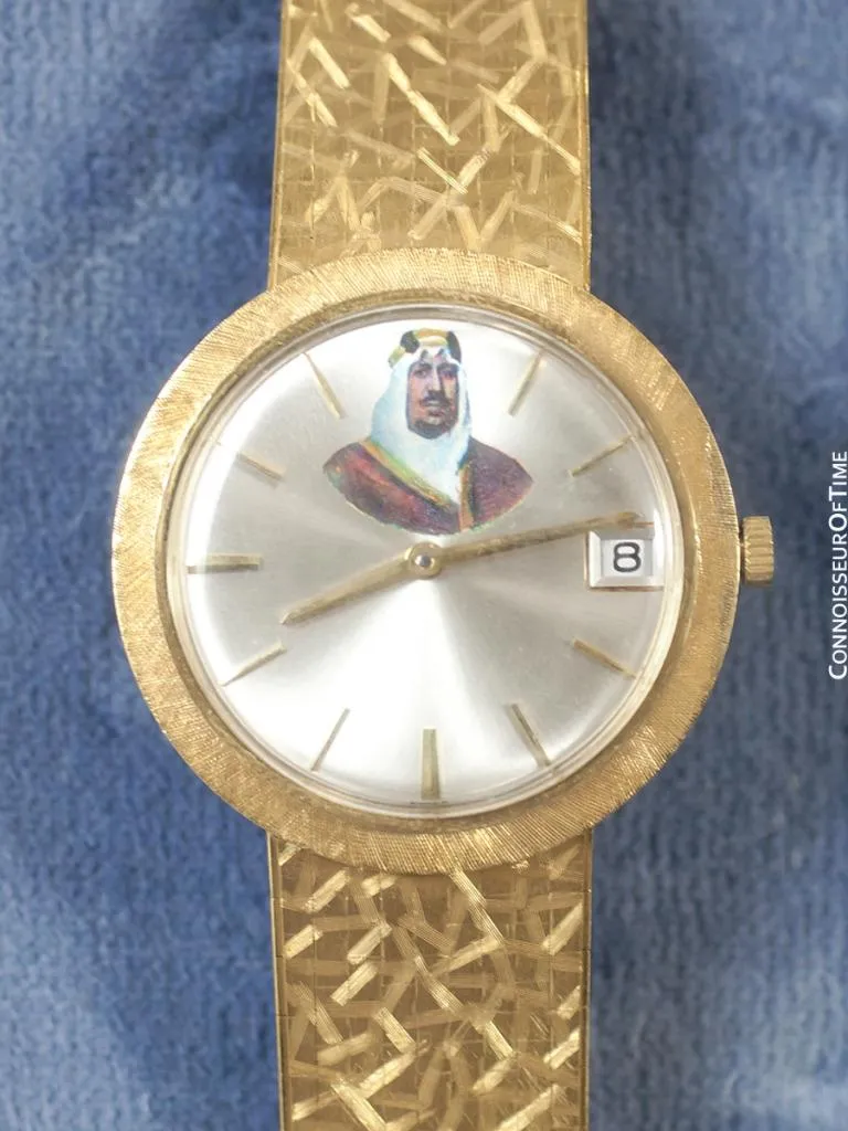 Buren Microrotor Vintage 18K Gold Mens New-Old-Stock Watch - GIFTED BY KING SAUD OF SAUDIA ARABIA