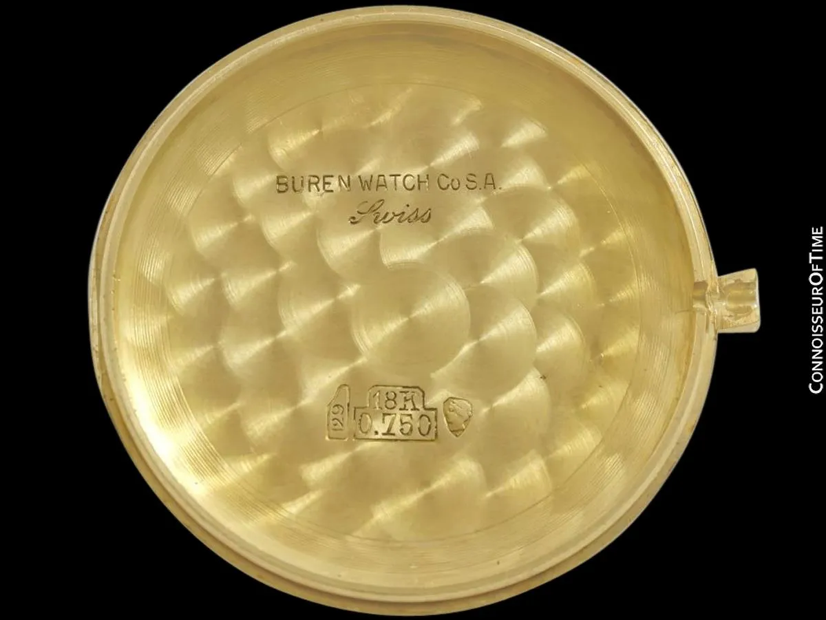 Buren Microrotor Vintage 18K Gold Mens New-Old-Stock Watch - GIFTED BY KING SAUD OF SAUDIA ARABIA