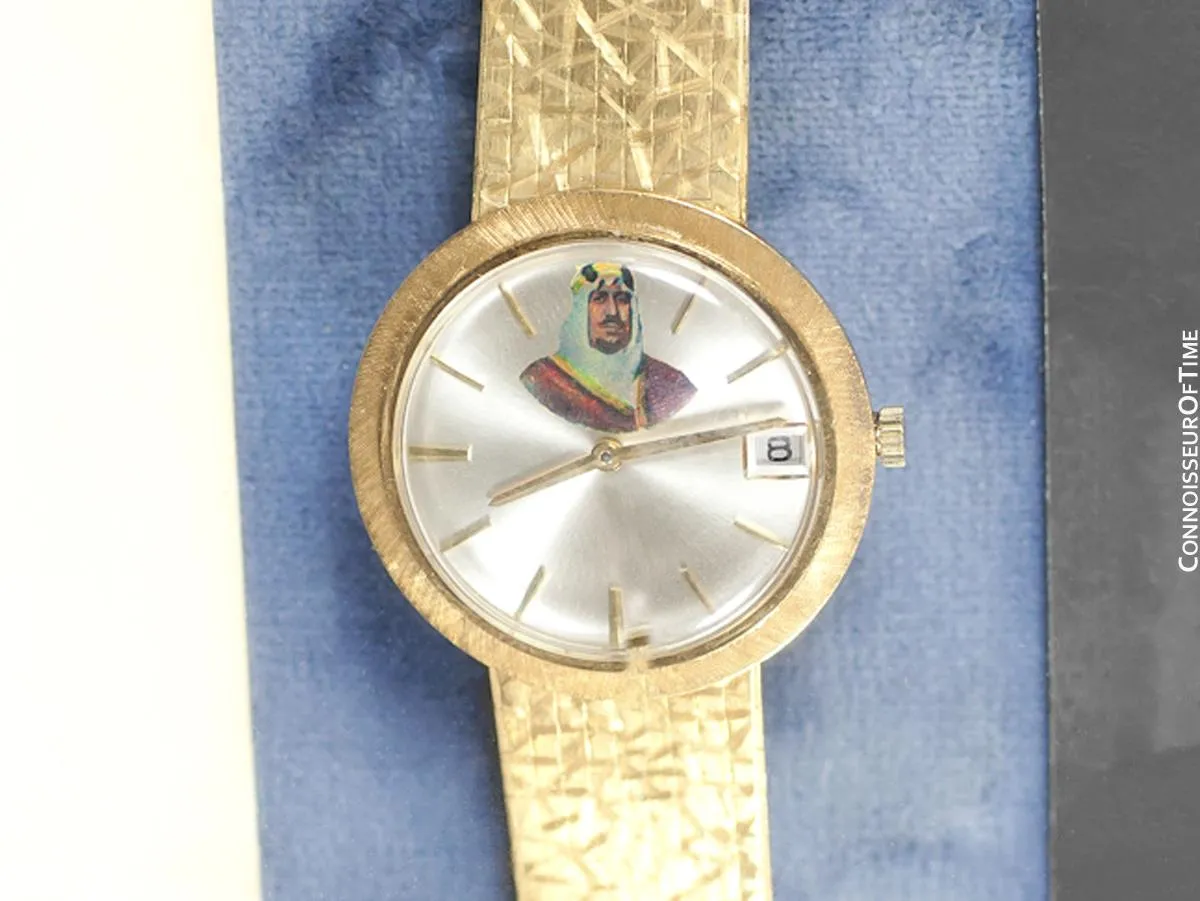 Buren Microrotor Vintage 18K Gold Mens New-Old-Stock Watch - GIFTED BY KING SAUD OF SAUDIA ARABIA