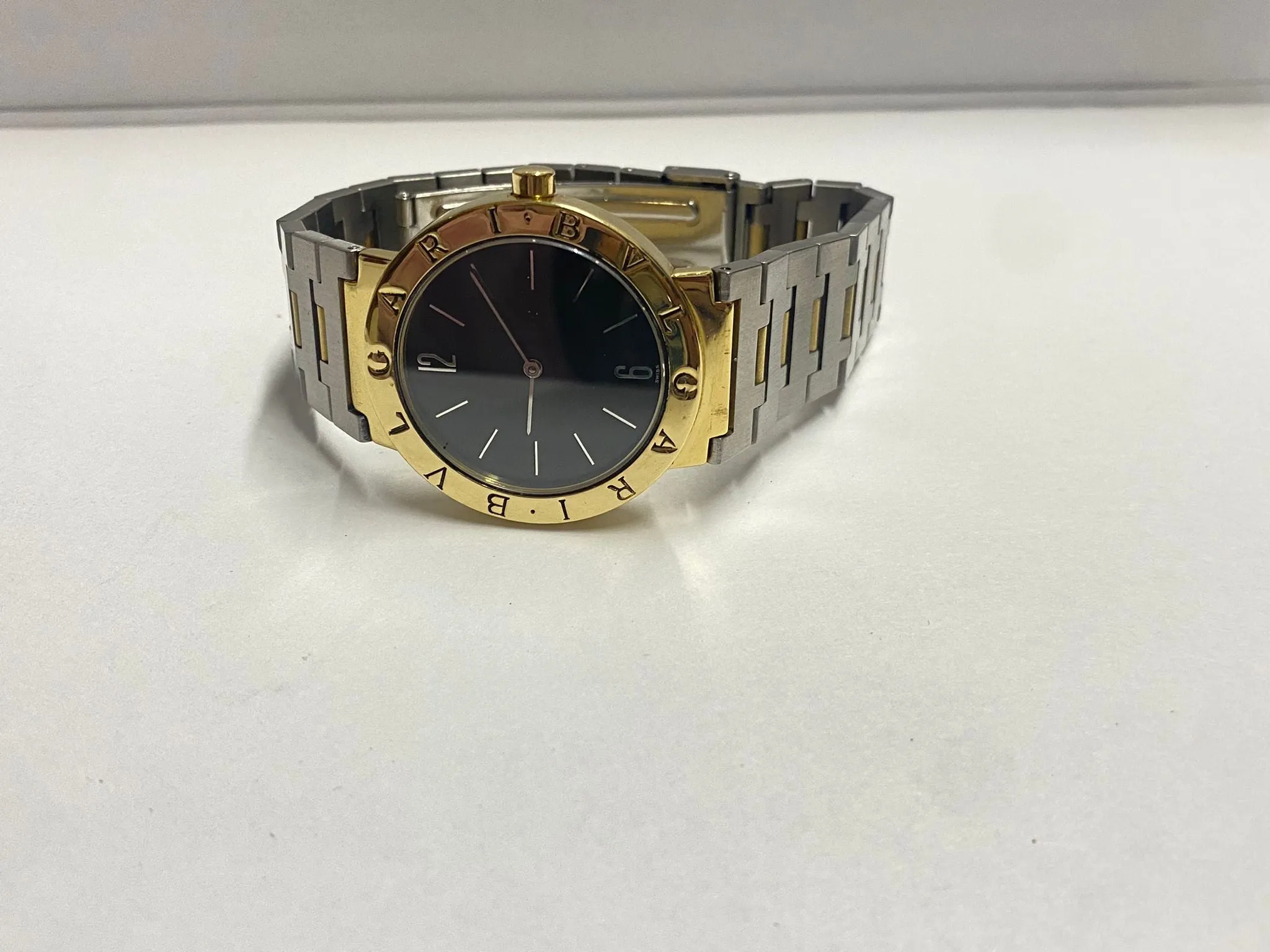 BVLGARI 18KYG SS Unique & Beautiful Black Dial Brand New Watch- $20K APR w/ COA!