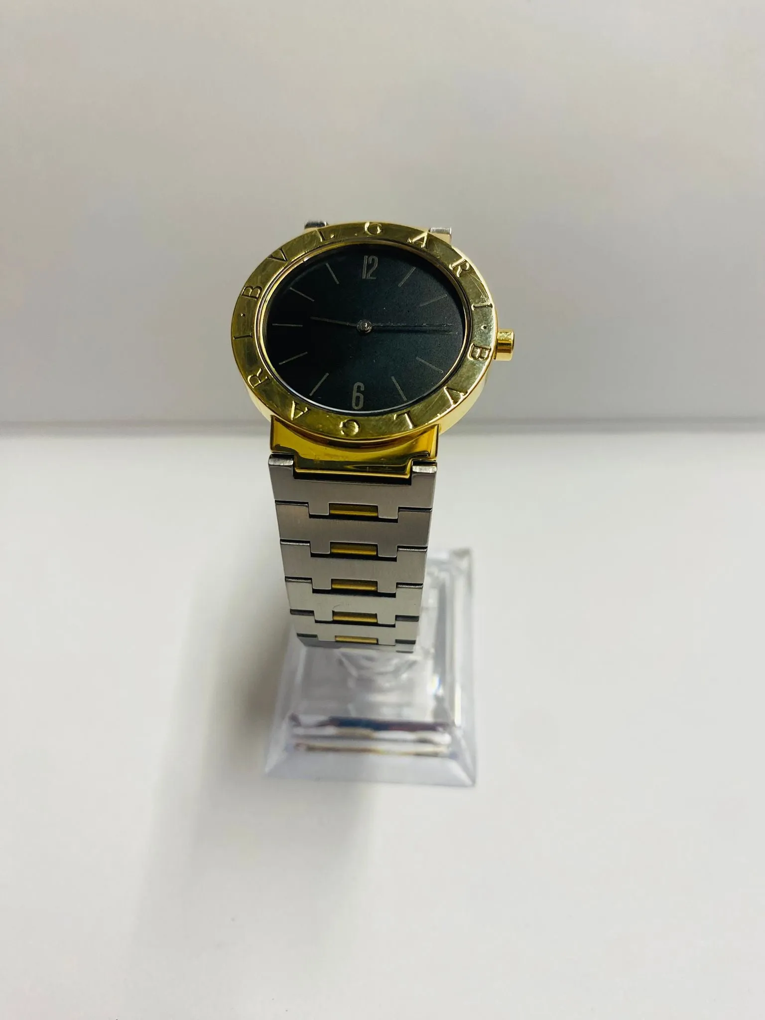 BVLGARI 18KYG SS Unique & Beautiful Black Dial Brand New Watch- $20K APR w/ COA!