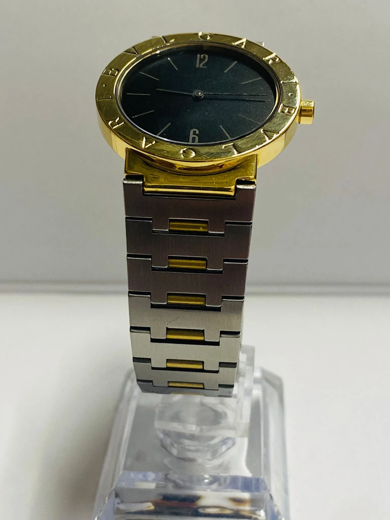 BVLGARI 18KYG SS Unique & Beautiful Black Dial Brand New Watch- $20K APR w/ COA!