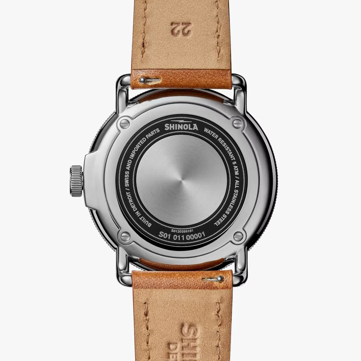 Canfield Model C56 - 43mm Cool Gray / Bourbon Leather Strap