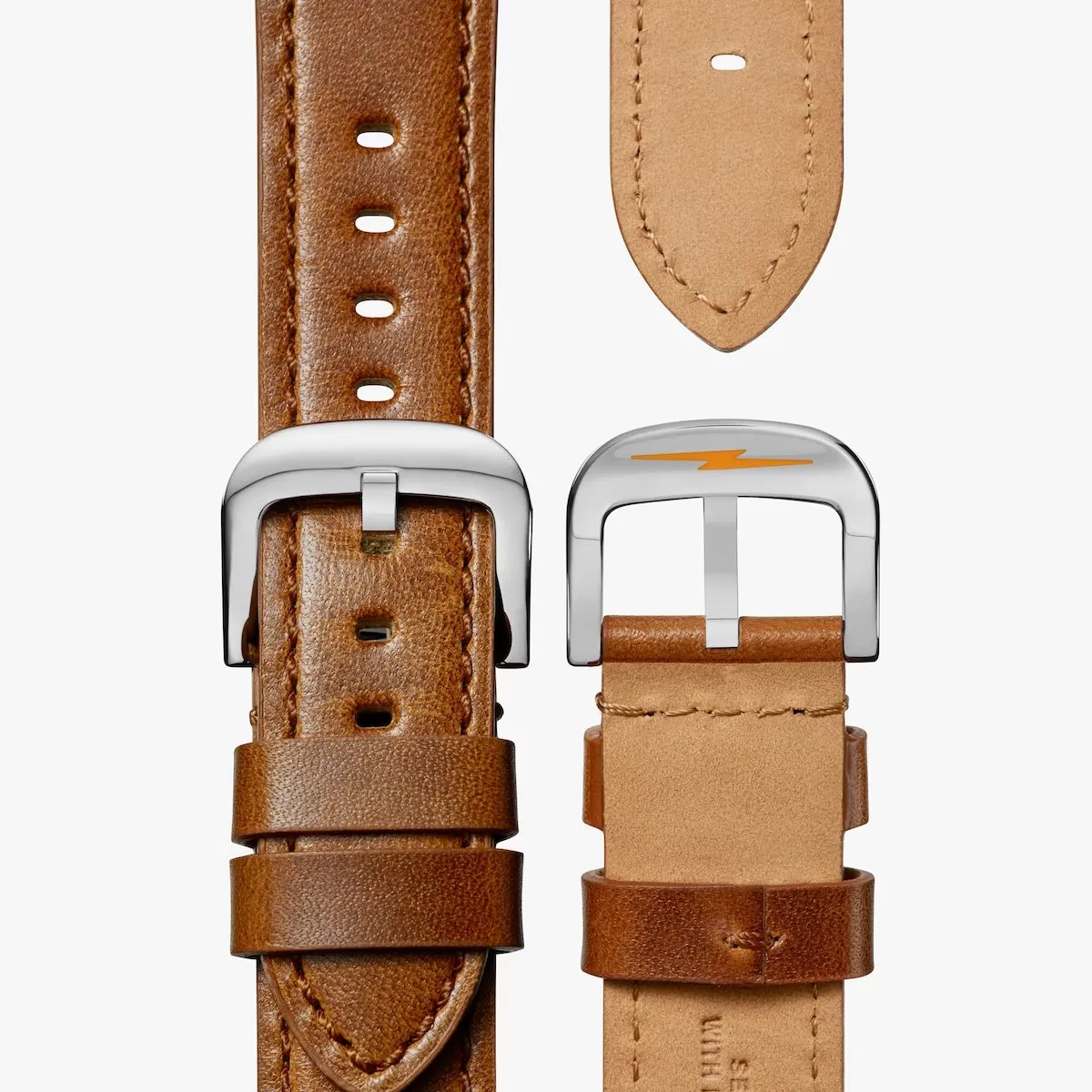 Canfield Model C56 - 43mm Cool Gray / Bourbon Leather Strap