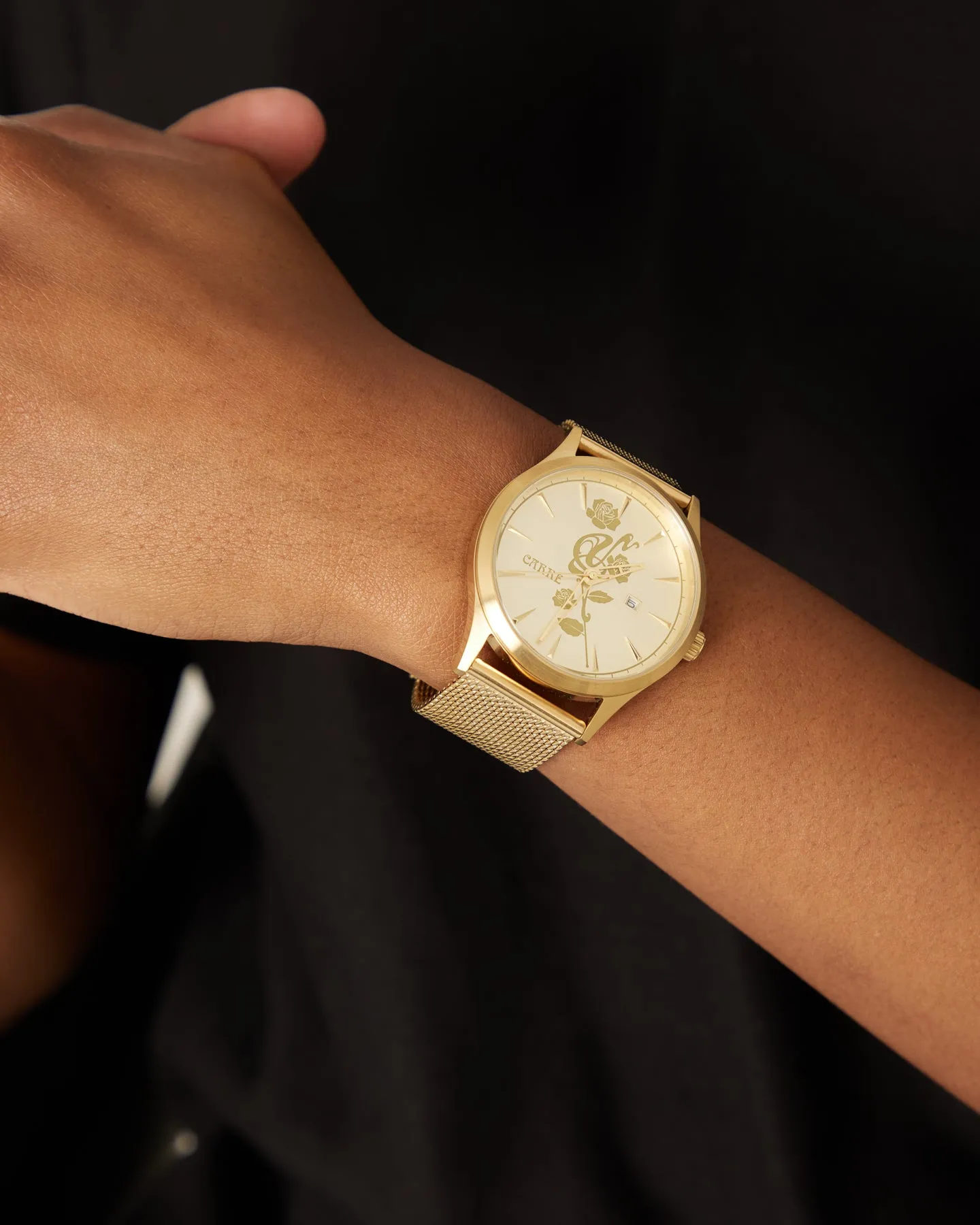 Carre Tourbillion Watch Gold