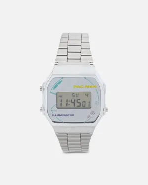Casio A168WEPC-7A X Pac-Man Watch Silver