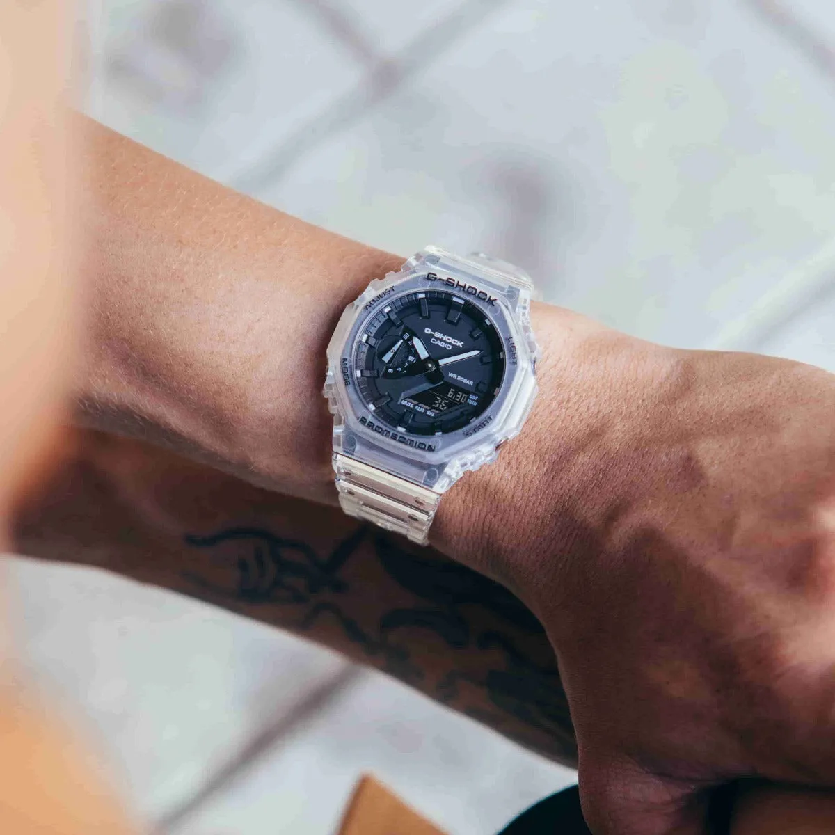 Casio G-Shock Men's Transparent Watch GA-2100SKE-7AER