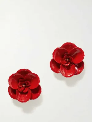 Chaya gold-tone enamel earrings