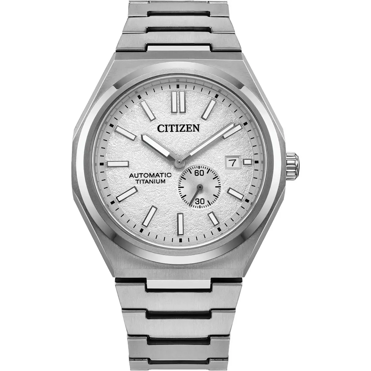 Citizen Automatic Mens Zenshin Textured White Super Titanium™ Watch