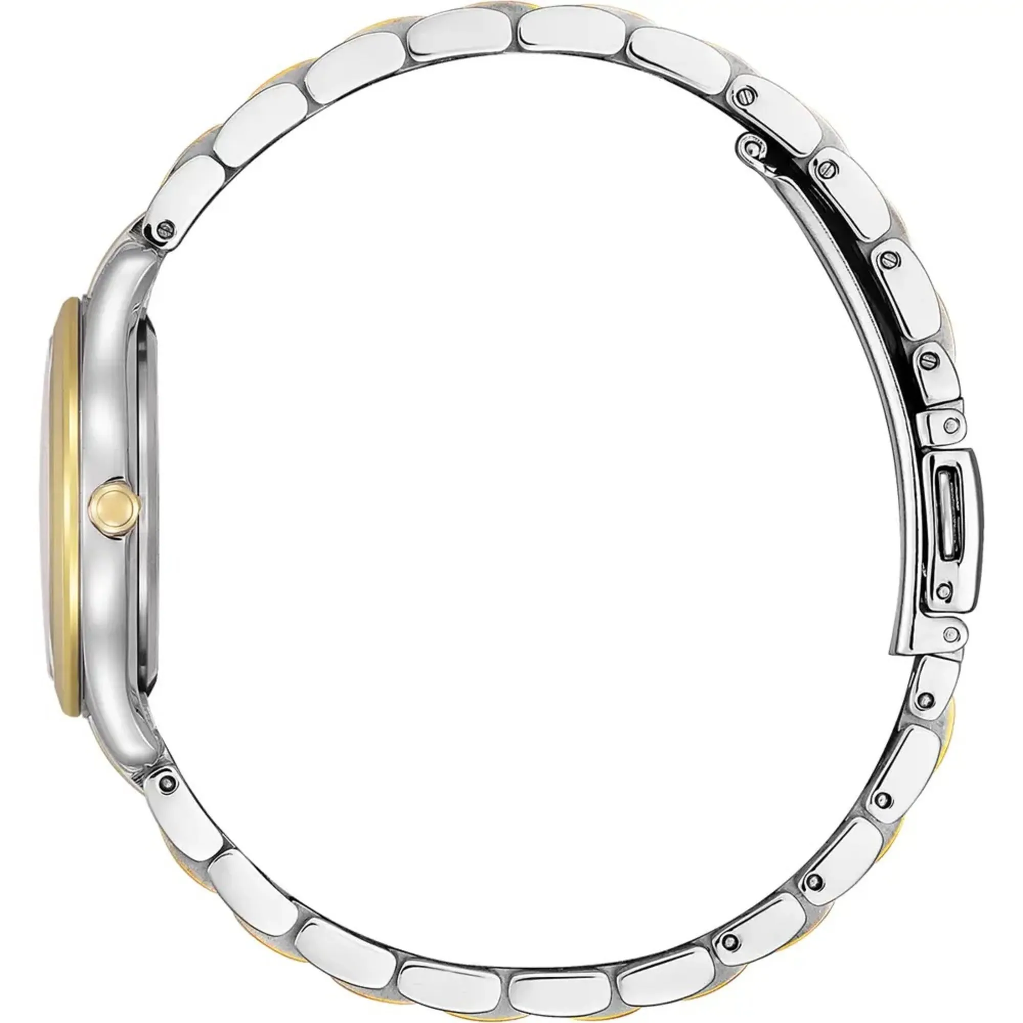 Citizen Eco-Drive Ladies Silhouette Two Tone White Diamond Dial Watch