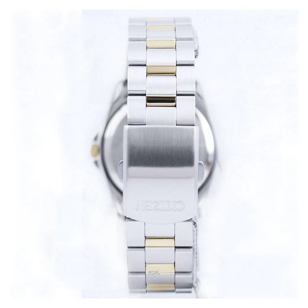 Citizen Quartz Men's Analog Stainless Watch - Two-tone Bracelet - Black Dial - BF0584-56E