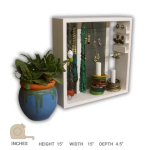 Compact Jewelry Storage Box – Elegant Organizer for Necklaces, Earrings, and Rings – Perfect for Vanity and Home Decor