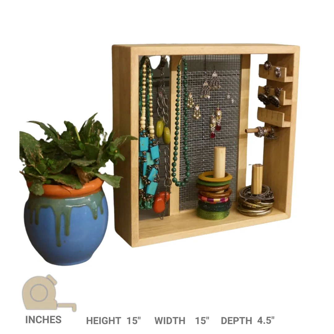 Compact Jewelry Storage Box – Elegant Organizer for Necklaces, Earrings, and Rings – Perfect for Vanity and Home Decor
