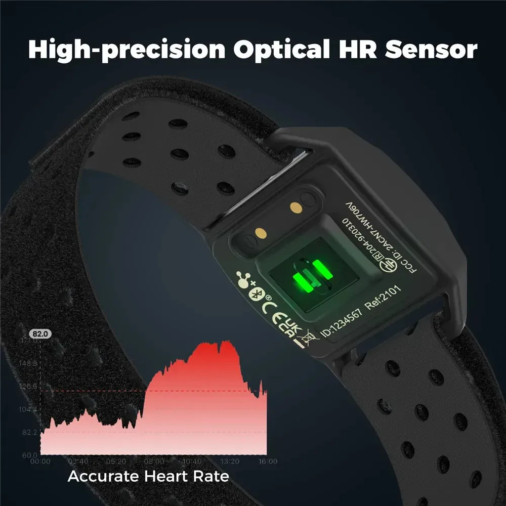 Coospo Hrm Armband Optical Fitness Beat Sensor for Garmin Wahoo Bike Computer Bluetooth 4.0 Ant