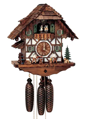 Cuckoo Clock - 8-Day Black Forest Chalet with Wood Cutters - Schneider