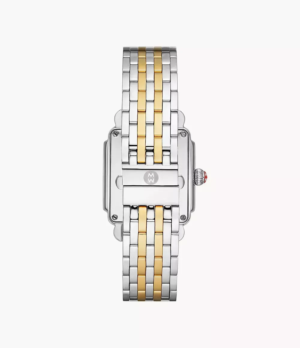 Deco Mid Two-Tone 18K Gold-Plated Diamond Dial Watch