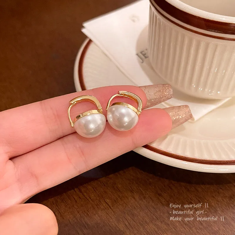 Earring Hoop Retro High End Pearl HXEA1520