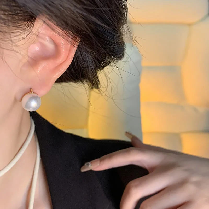 Earring Hoop Retro High End Pearl HXEA1520