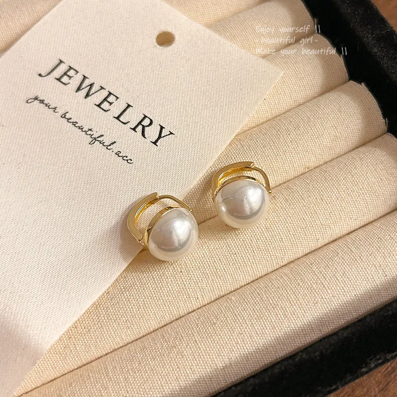 Earring Hoop Retro High End Pearl HXEA1520