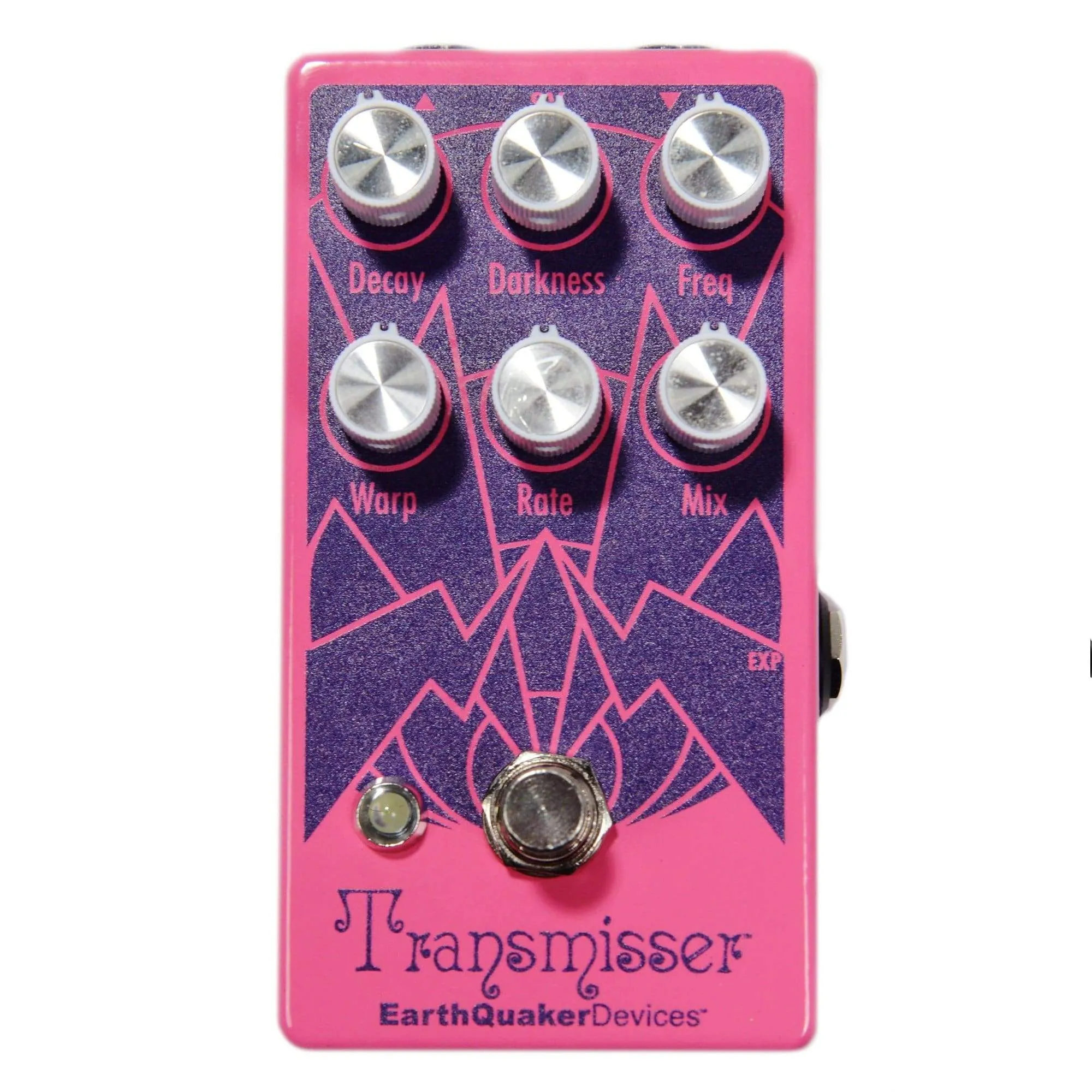 Earthquaker Devices Transmisser Pink/Navy Bundle w/ Truetone 1 Spot Space Saving 9v Adapter