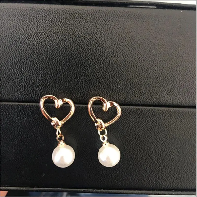 Elegant Pearl And Rhinestone Dangle Earrings