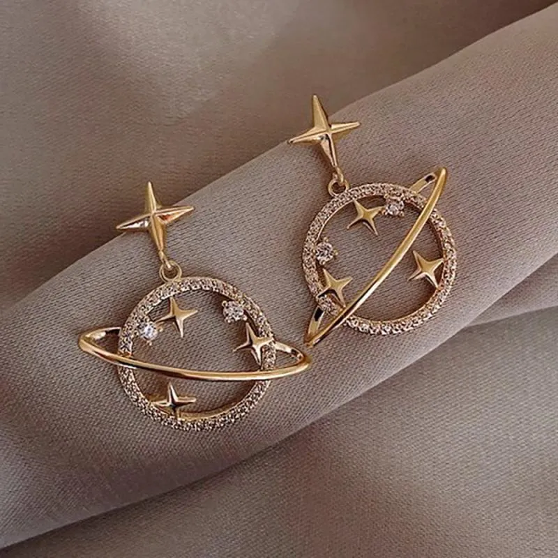Elegant Pearl And Rhinestone Dangle Earrings
