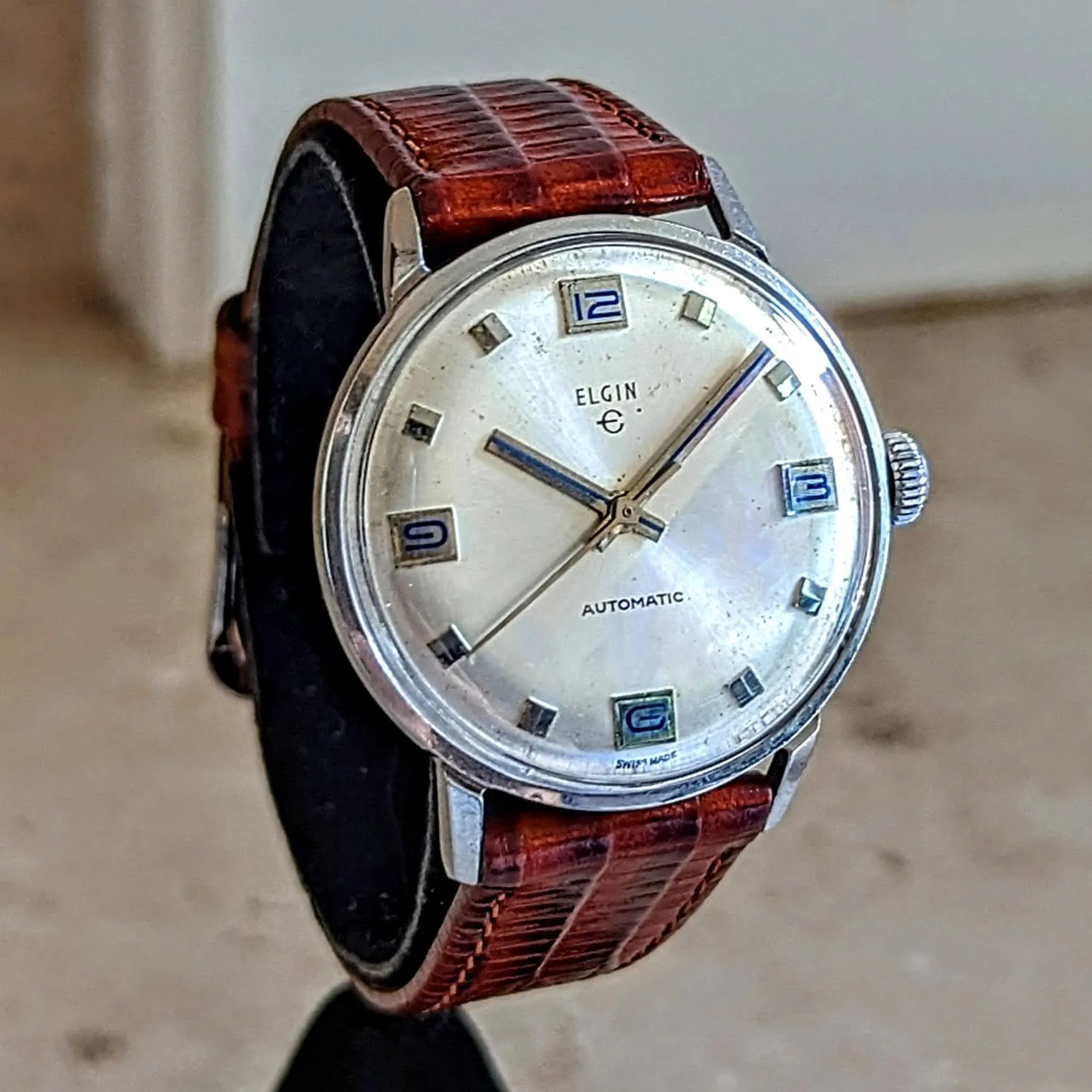 ELGIN Automatic Watch ALL Stainless-Steel 17 Jewels Swiss Caliber 996 Watch