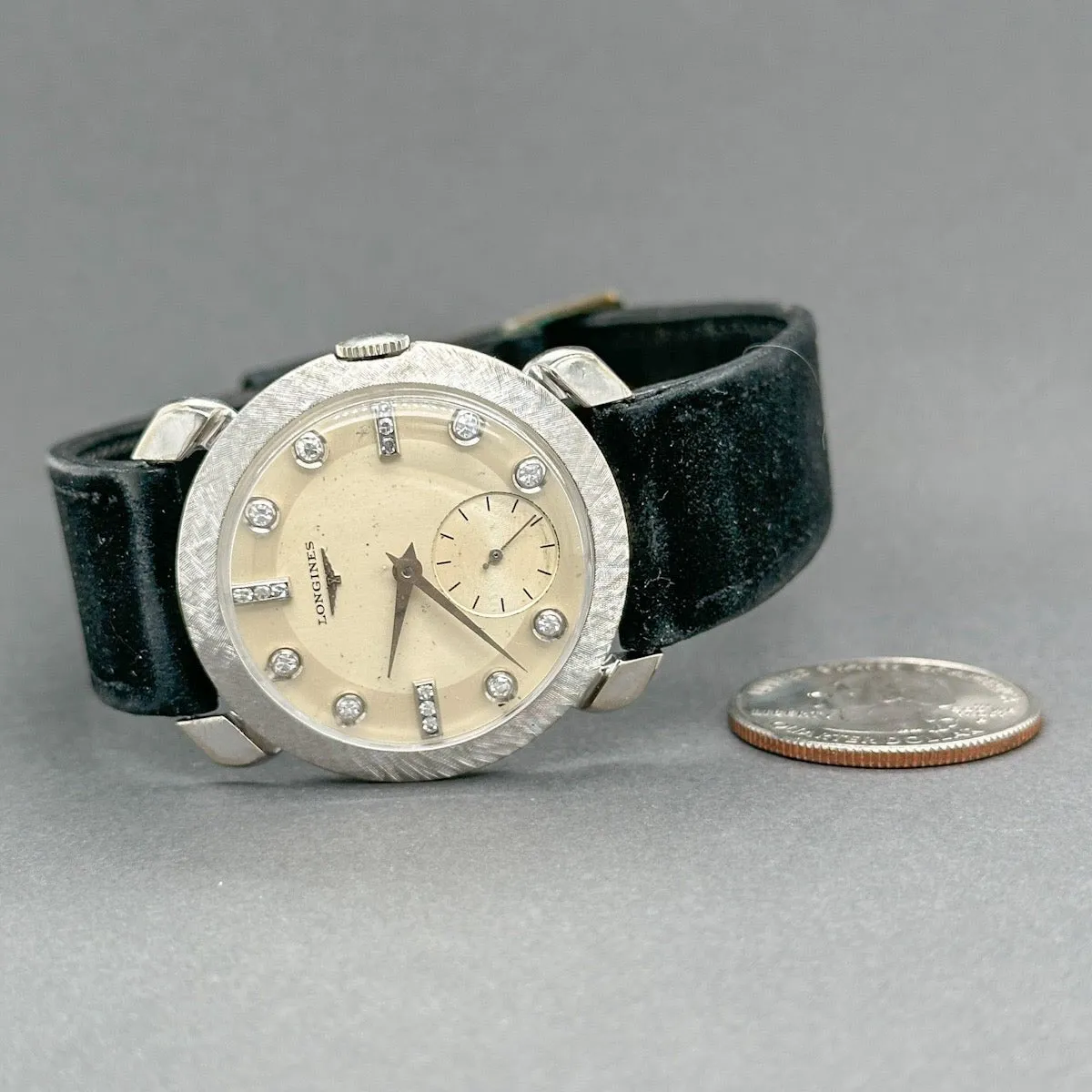Estate Longines 14K W Gold Manual Watch ref#APL-30