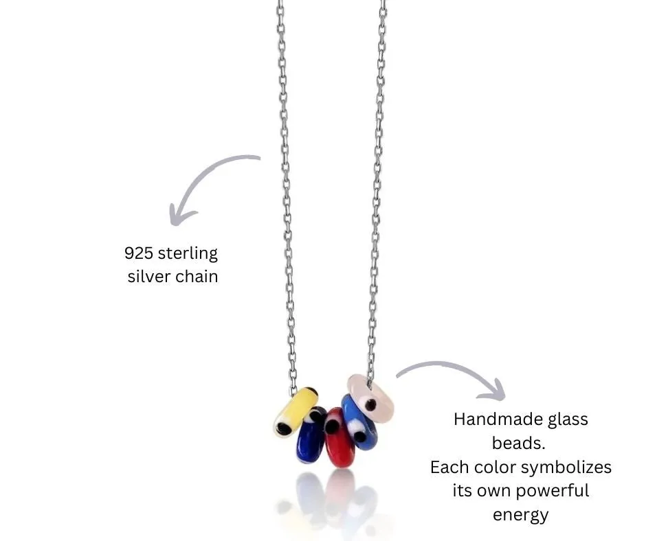 Evil Eye Glass Bead Necklace