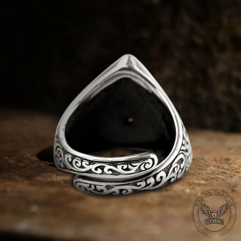 Eye of Providence Sterling Silver Masonic Adjustable Ring