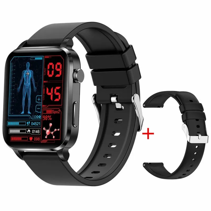 F100 Thermometer Smart Watch Blood Glucose Men Sangao Laser Treat Health Heart Rate Blood Pressure Sport Monitoring Smartwatch