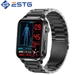 F100 Thermometer Smart Watch Blood Glucose Men Sangao Laser Treat Health Heart Rate Blood Pressure Sport Monitoring Smartwatch