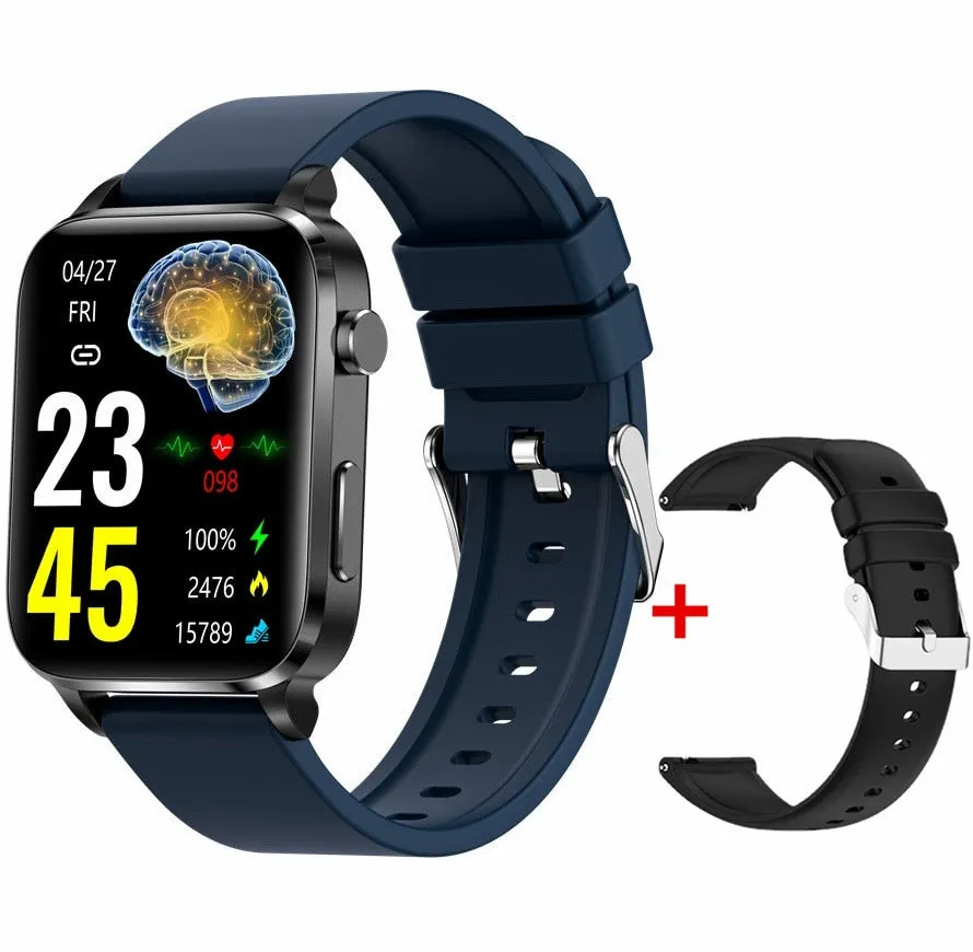 F100 Thermometer Smart Watch Blood Glucose Men Sangao Laser Treat Health Heart Rate Blood Pressure Sport Monitoring Smartwatch
