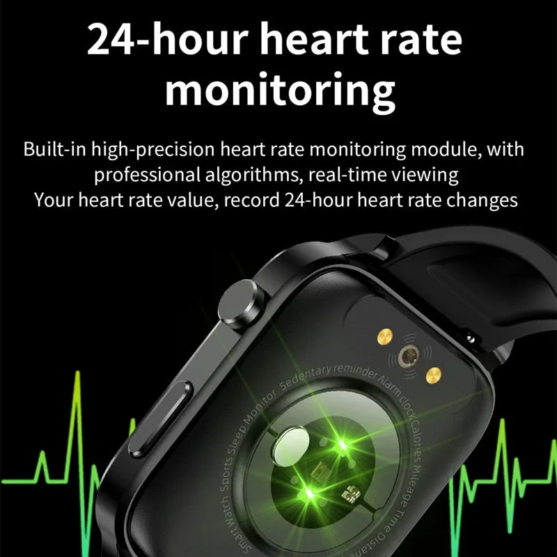 F100 Thermometer Smart Watch Blood Glucose Men Sangao Laser Treat Health Heart Rate Blood Pressure Sport Monitoring Smartwatch